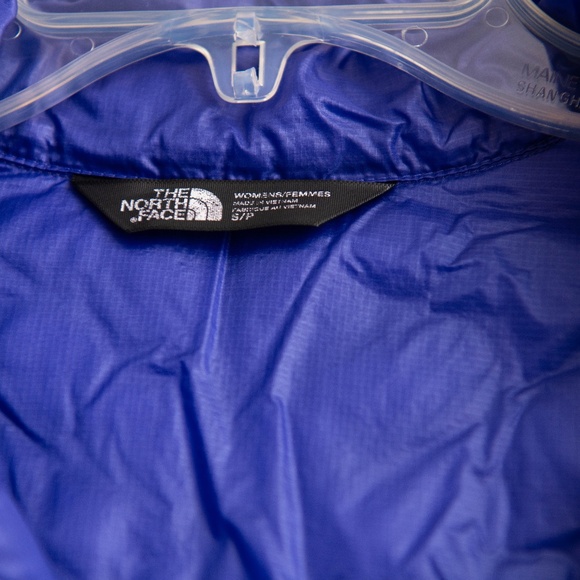 The North Face Puffer Jacket Women S Purple Full Zip Quilted Lightweight Coat - Picture 4 of 5